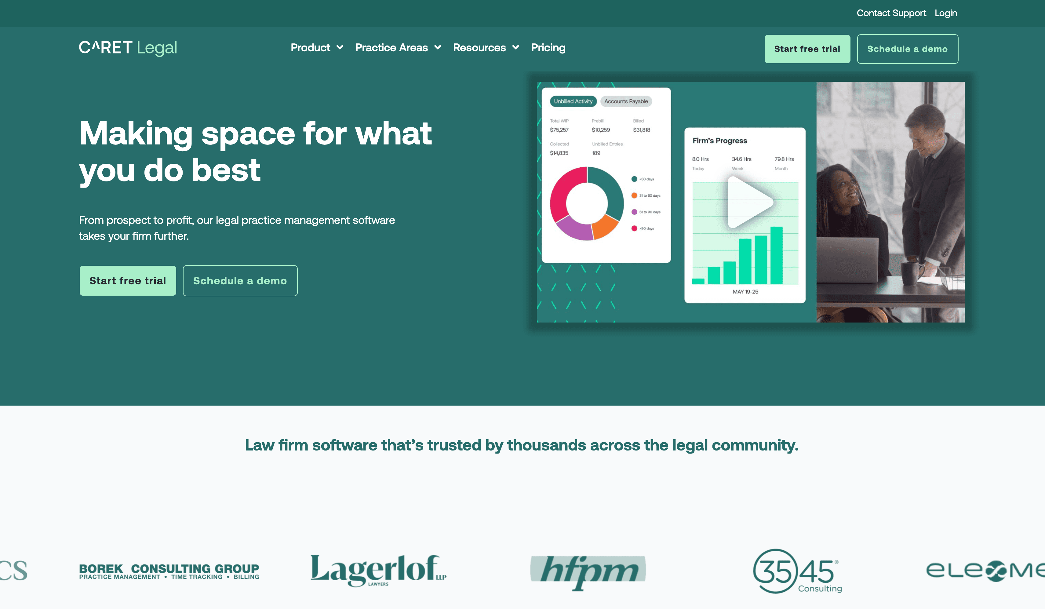 image of the caret legal site