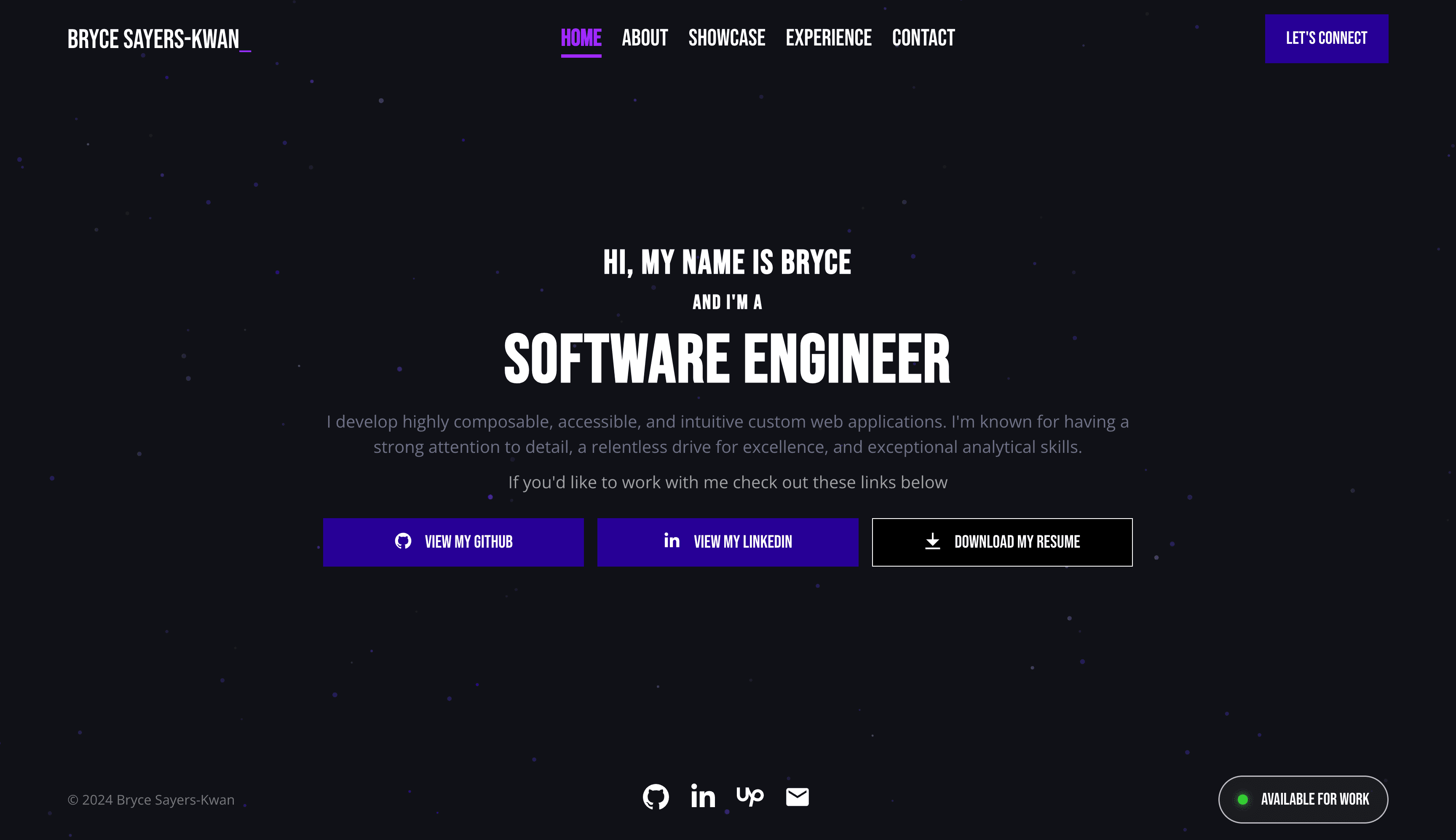image of my portfolio application